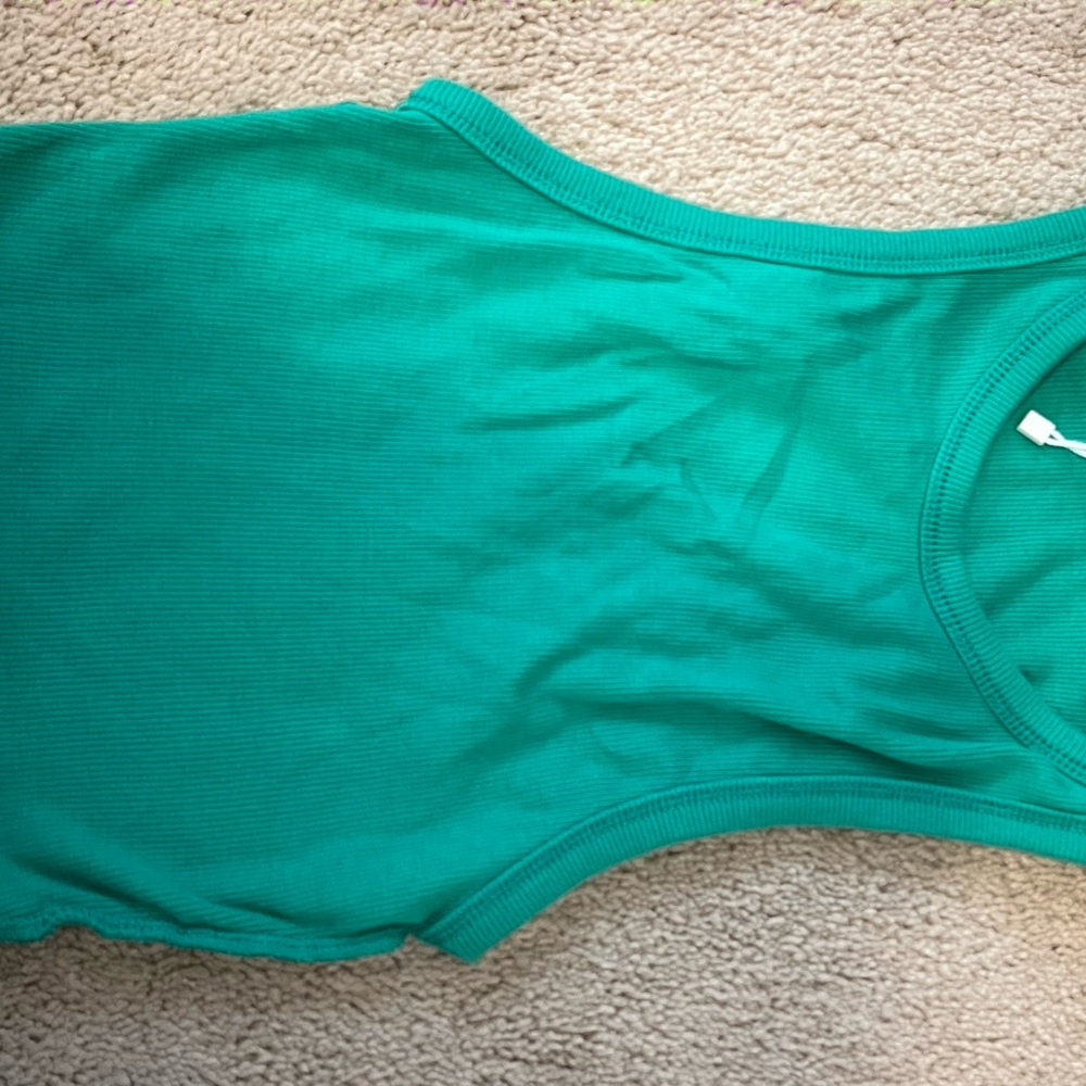 green zara tank